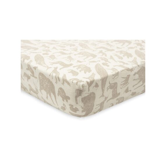 Jollein Hoeslaken Jersey 40/50X80/90Cm Animals Nougat