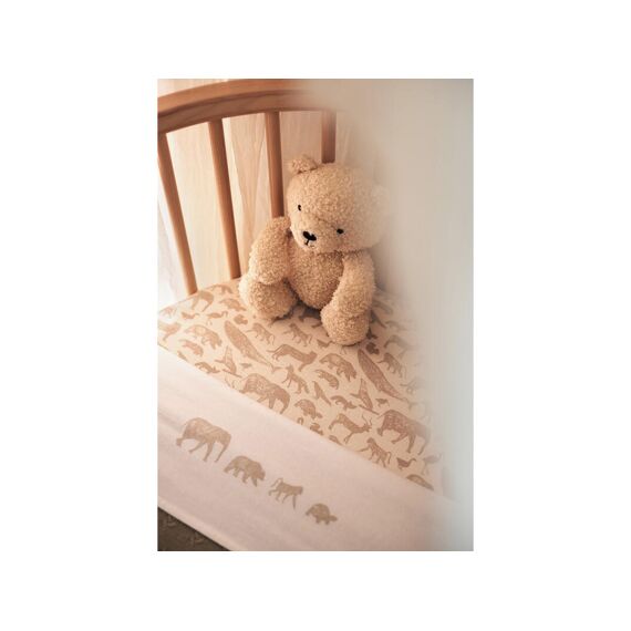 Jollein Hoeslaken Jersey 40/50X80/90Cm Animals Nougat