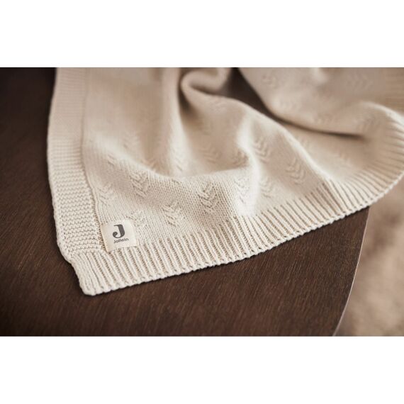 Jollein Deken Wieg 75X100Cm Grain Knit Oatmeal