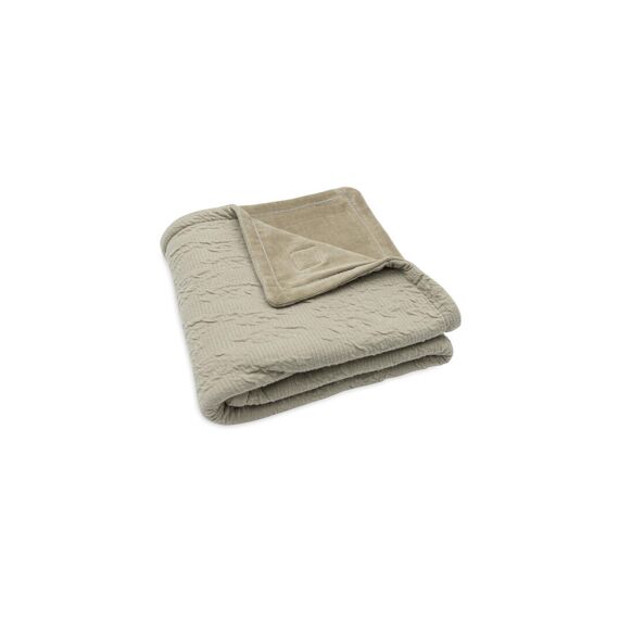 Jollein Deken Wieg 75X100Cm Soft Waves Olive Green/Velvet