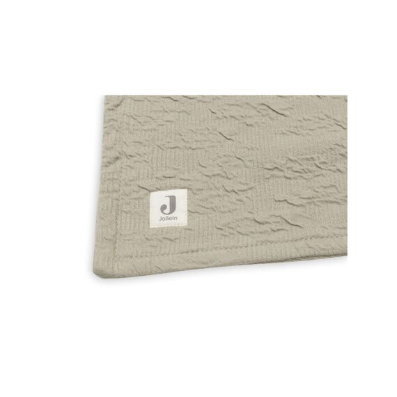 Jollein Deken Wieg 75X100Cm Soft Waves Olive Green/Velvet