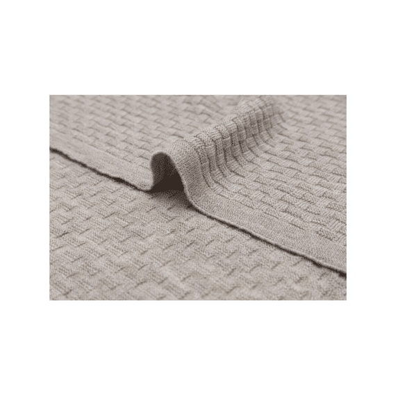 Jollein Deken Wieg 75X100Cm Weave Knit Merino Wool Funghi