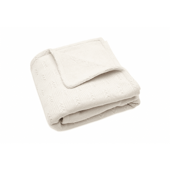 Jollein Deken Wieg 75X100Cm Grain Knit Oatmeal/Velvet