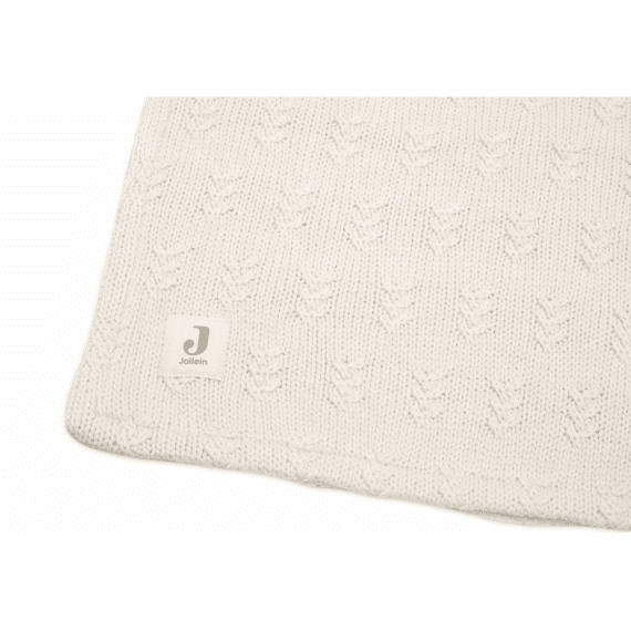 Jollein Deken Wieg 75X100Cm Grain Knit Oatmeal/Velvet