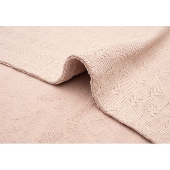 Jollein Deken Wieg 75X100Cm Grain Knit Wild Rose/Velvet