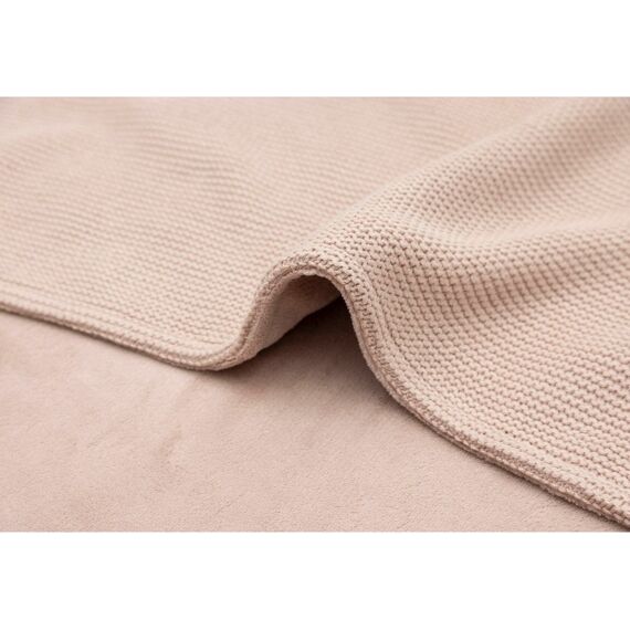 Jollein Deken Wieg 75X100Cm Basic Knit Wild Rose/Fleece