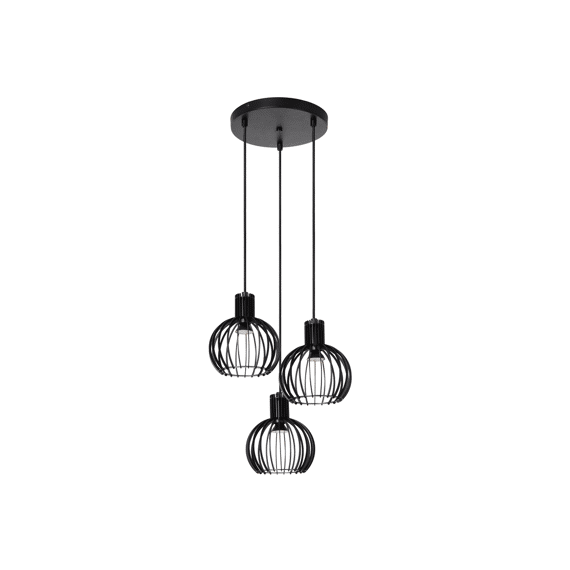 Lucide Mikaela Hanglamp 3XE14 Zwart Ø32Cm