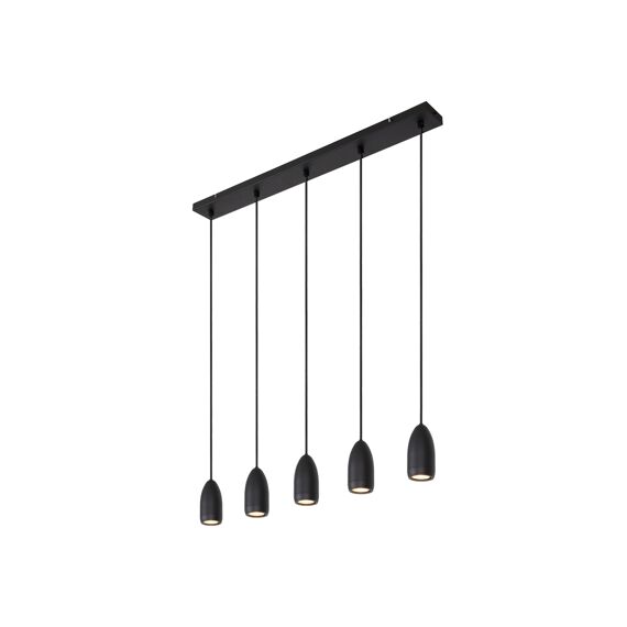 Lucide Evora Hanglamp 5XGU10 Zwart Ø10Cm