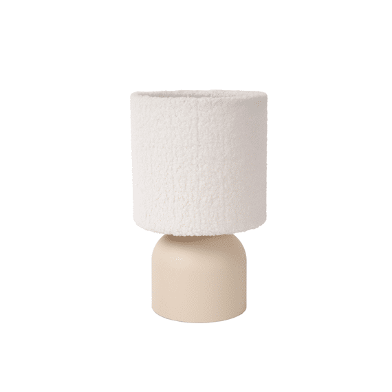 Lucide Woolly Tafellamp 1XE14 Beige Ø16Cm