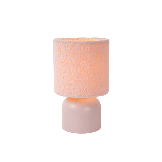 Lucide Woolly Tafellamp 1XE14 Roze Ø16Cm