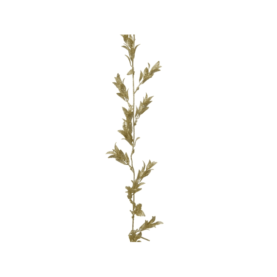 Slinger Leaves Plastic Glitter L2.00-W2.00-H180.00Cm Licht Goud