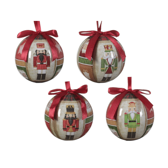 Kerstbal Polyfoam L8.00-W8.00-H9.30Cm 4 Assortiment Prijs Per Stuk