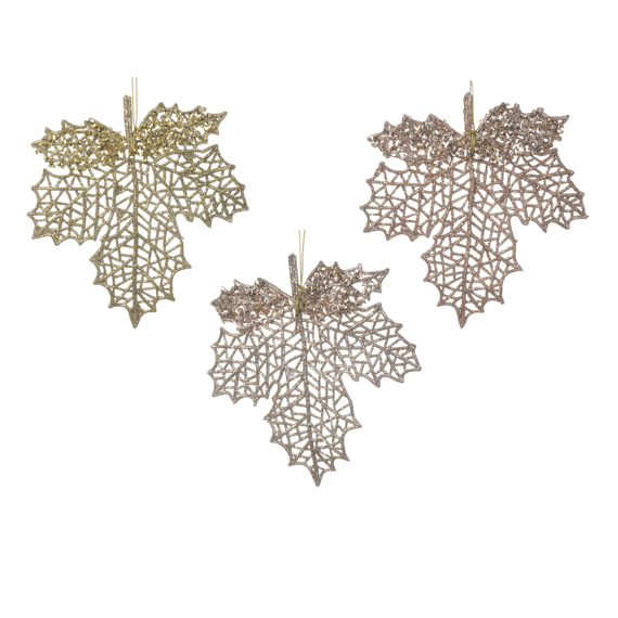 Blad Op Draad Plastic L0.20-W13.00-H14.00Cm 3 Assortiment Prijs Per Stuk