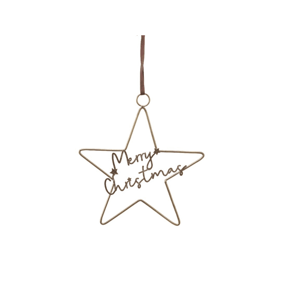 Ster Ijzer L33.00-W30.00-H0.70Cm Goud 2 Assortiment Prijs Per Stuk