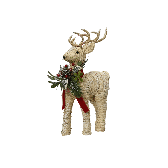 Hert Maisblad Snow Pinecone L11.00-W24.00-H40.00Cm Naturel