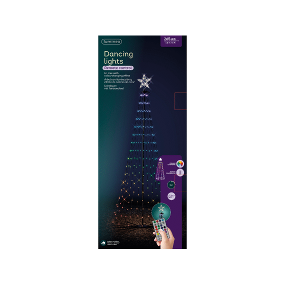Micro Led Dancing Lights Buiten Dia80.00-H180.00Cm-265L Zwart/Warm Wit/Colour Changing