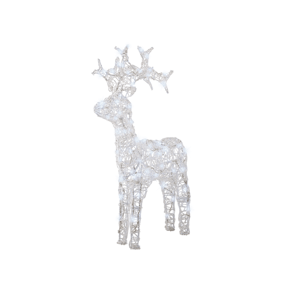 Led Rendier Zacht Acryl Flashing Effect L57.50-W18.00-H89.00Cm-80L Transparent/Koel Wit