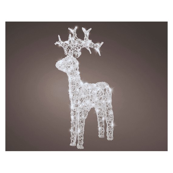 Led Rendier Zacht Acryl Flashing Effect L57.50-W18.00-H89.00Cm-80L Transparent/Koel Wit