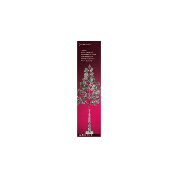 Led Boom Snowy Pine Steady L50.00-W50.00-H180.00Cm-96L Groen/Warm Wit