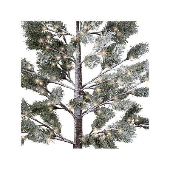 Led Boom Snowy Pine Steady L50.00-W50.00-H180.00Cm-96L Groen/Warm Wit
