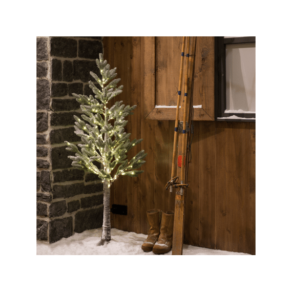 Led Boom Snowy Pine Steady L50.00-W50.00-H180.00Cm-96L Groen/Warm Wit