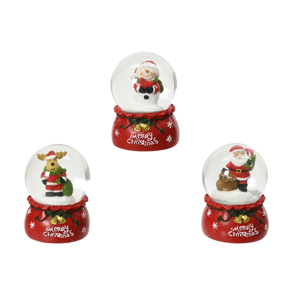 Schudbol Polyresin L4.80-W4.80-H6.30Cm 3 Assortiment Prijs Per Stuk