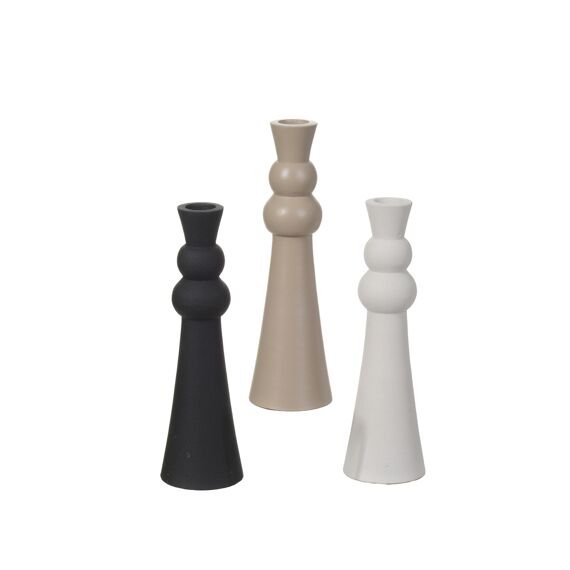Kandelaar Aluminium Dia7.30-H26.70Cm 3 Assortiment Prijs Per Stuk