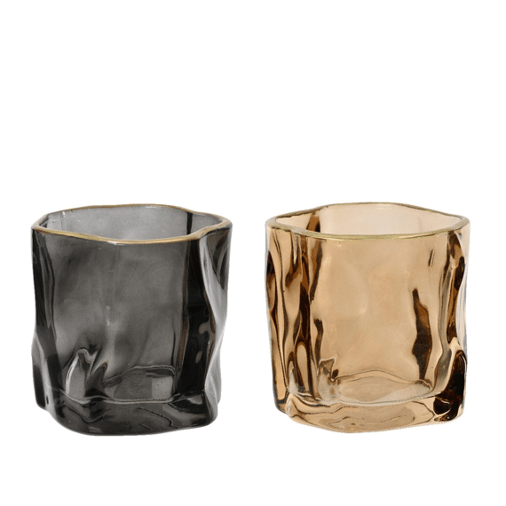 Theelichthouder Glas Dia8.00-H7.50Cm 2 Assortiment Prijs Per Stuk
