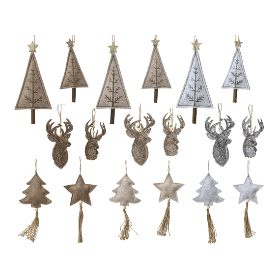 Xmas Figuur Polyester L5.00-W5.00-H6.00Cm 9 Assortiment Prijs Per Stuk