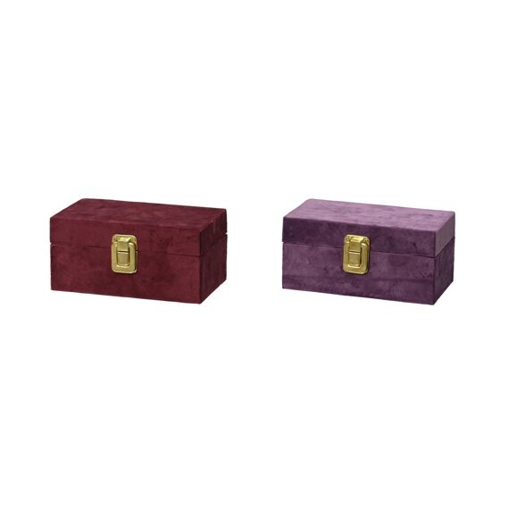 Kist Polyester Fluweel L9.00-W16.00-H7.50Cm 2 Assortiment Prijs Per Stuk