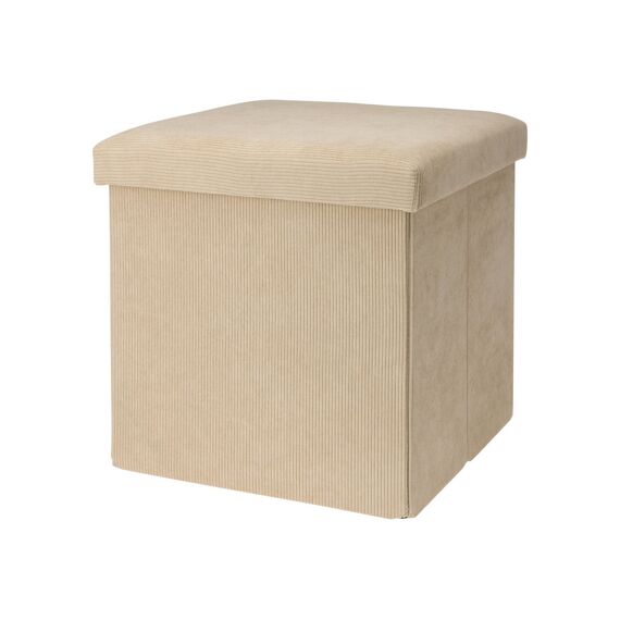 Ottoman Polyester Corduroy Beige