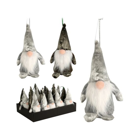 Gnome Hangdecoratie 18Cm Zilver 2 Assortiment Prijs Per Kleur