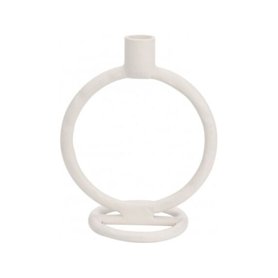 Kandelaar 15X19Cm Rond Wit