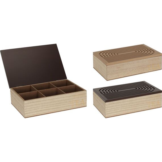 Theekist 24X16X7Cm 2 Assortiment Prijs Per Kleur