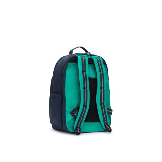 Kipling Rugzak Seoul College Blue Green Block