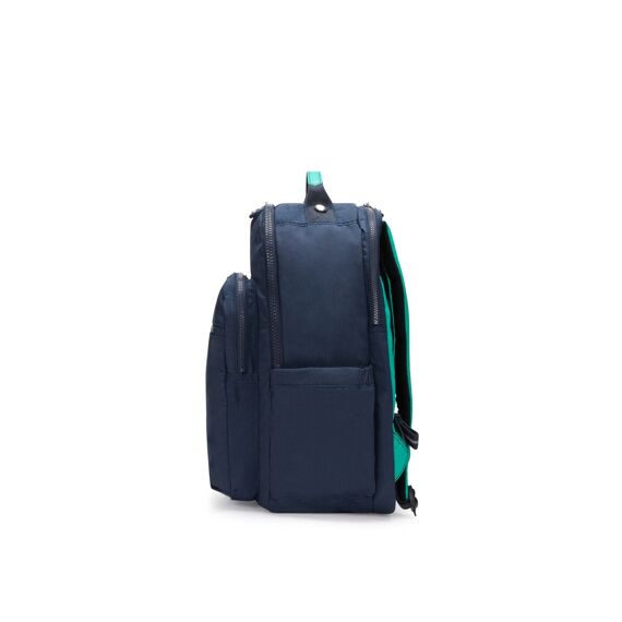 Kipling Rugzak Seoul College Blue Green Block