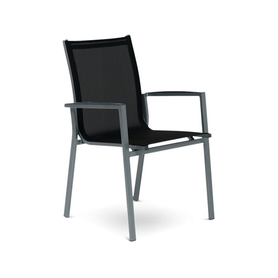 Foxx Alu Textilene Stacking Chair-Teak