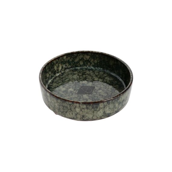 D&D Jasper Kat Eet- En Drinkkom 200Ml - 13.5X13.5X3.5Cm Green Marble