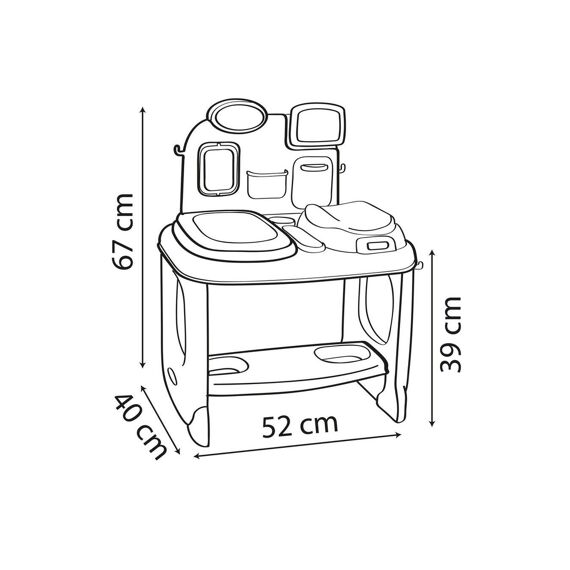 Smoby 240305 Baby Care Verzorgingscentrum Met 26 Accessoires