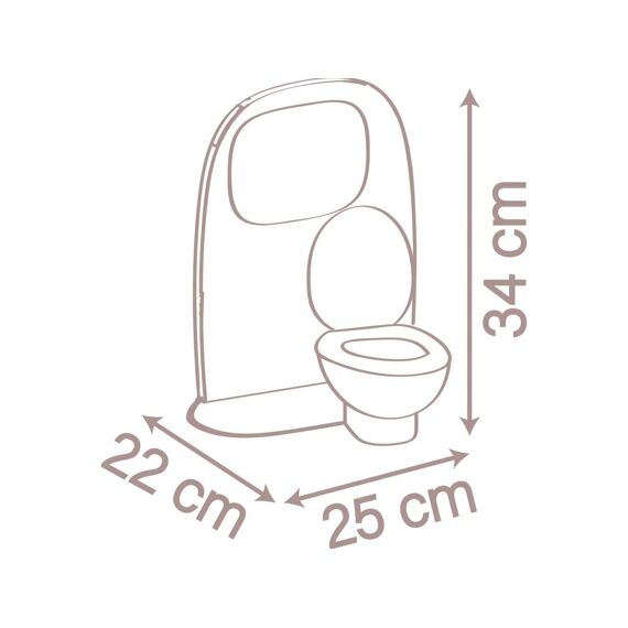 Smoby 220380 Baby Nurse Toilet Met Wastafel En 3 Accessoires