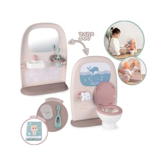 Smoby 220380 Baby Nurse Toilet Met Wastafel En 3 Accessoires