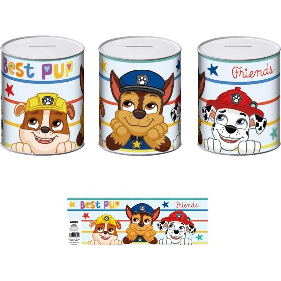 Metalen Spaarpot 10X10X12Cm Paw Patrol