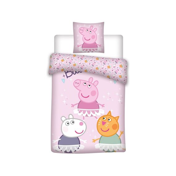 Peppa Pig Dekbedovertrek Microfiber 140X200Cm + 63X63Cm