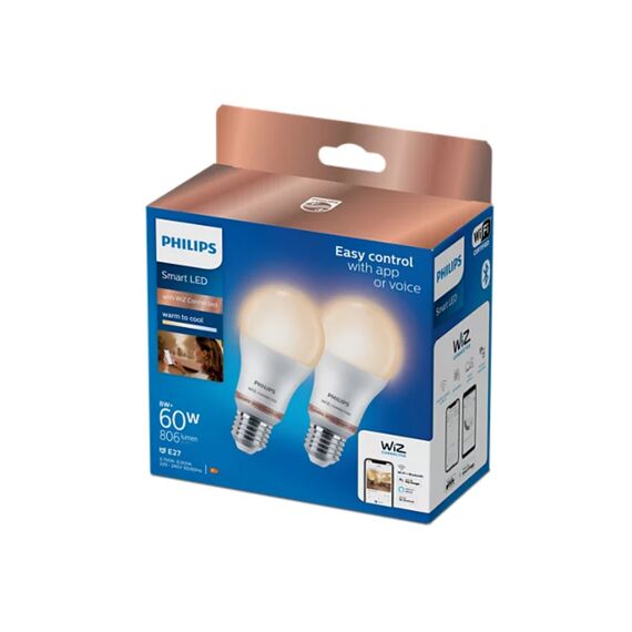 Philips Tunable White Smart LED Lamp 60W E27 2 Stuks