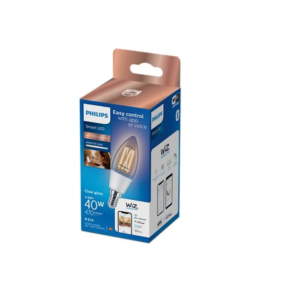 Philips Tunable White Smart LED Filament Kaarslamp Amber 40W E14