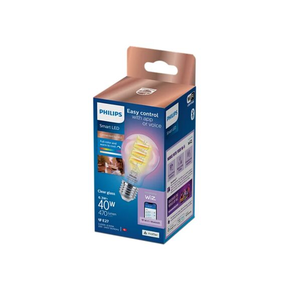 Philips Full Color Smart LED Filament Lamp Doorzichtig 40W E27