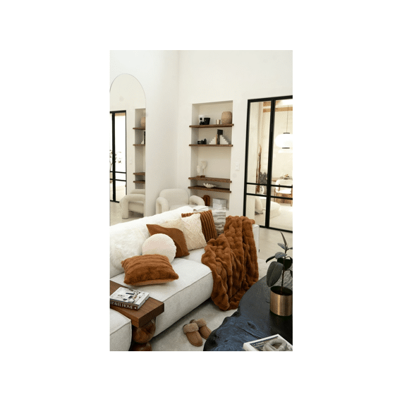 Kussen (Gevuld) Patch Mix Bruin 45X45Cm