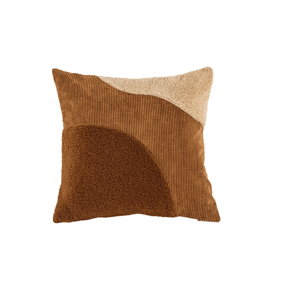 Kussen (Gevuld) Patch Mix Bruin 45X45Cm