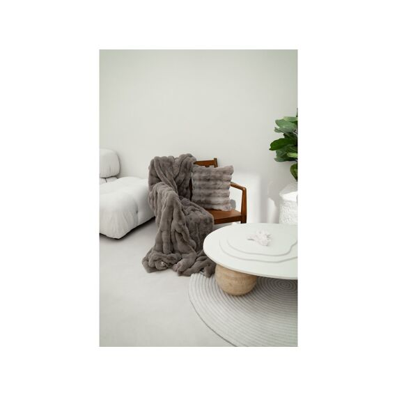 Plaid Bubble Rabbit Fur Taupe 130X180Cm