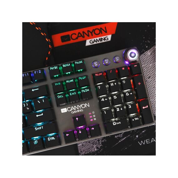 Canyon Gaming Toetsenbord Rgb Nightfall Mechanisch Zwart